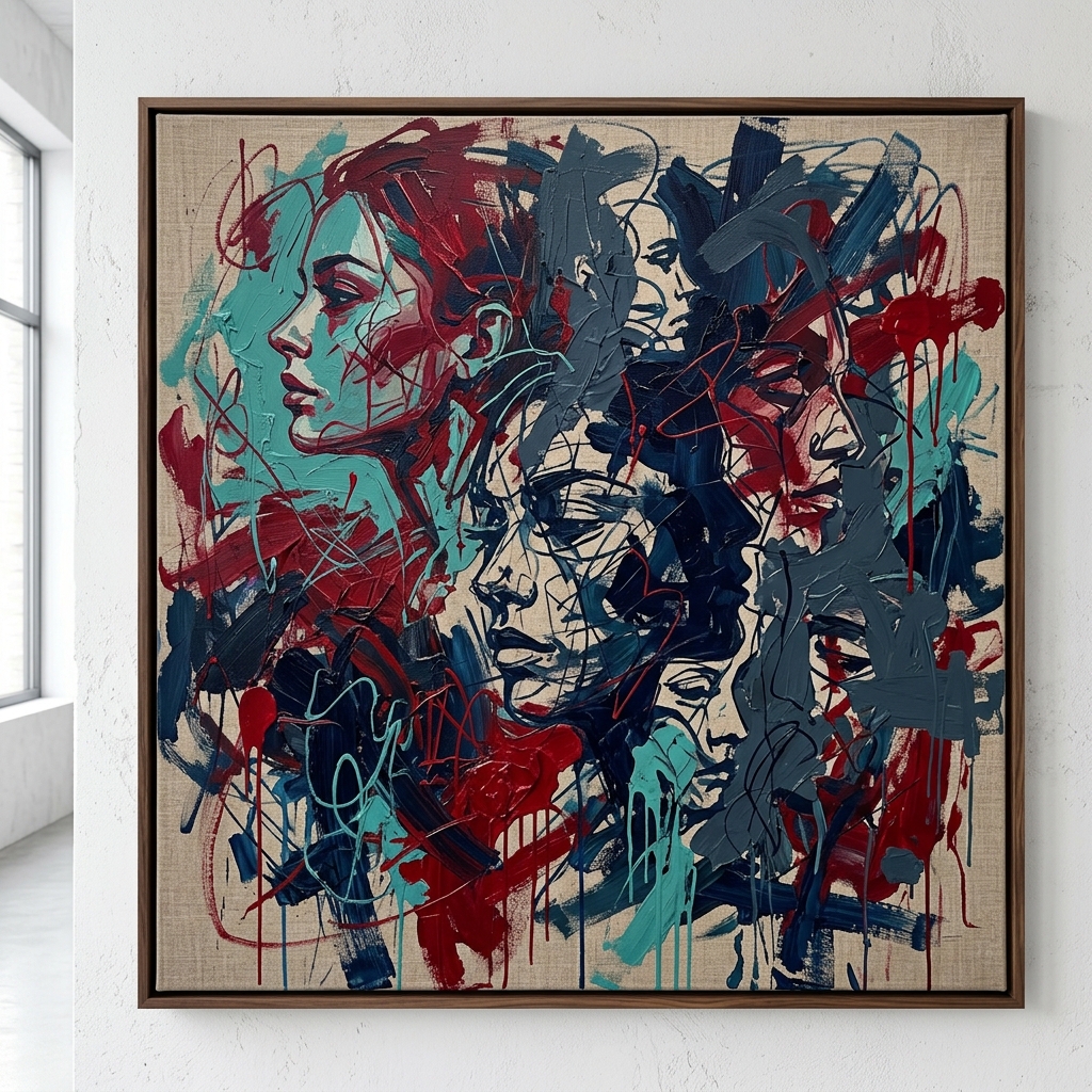 Featured Gestural Painting by Rida